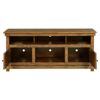 Ayne TV Stand Media Cabinet, 2 Doors and 4 Shelves, Brown Wood 60 Inch -BM329094