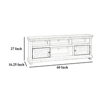 Ayne TV Stand Media Cabinet, 2 Doors and 4 Shelves, Brown Wood 60 Inch -BM329094