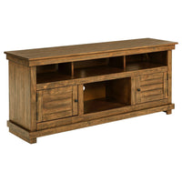 Ayne TV Stand Media Cabinet, 2 Doors and 4 Shelves, Brown Wood 60 Inch -BM329094