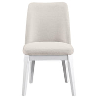 Risa Dining Side Chair Set of 2, Tall Back and Splayed Legs, Beige -BM329113