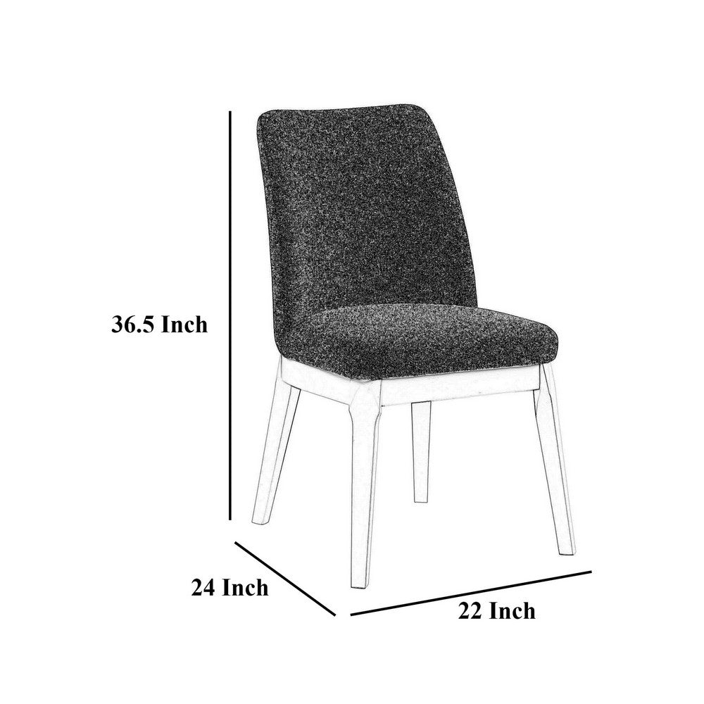 Risa Dining Side Chair Set of 2, Tall Back and Splayed Legs, Beige -BM329113