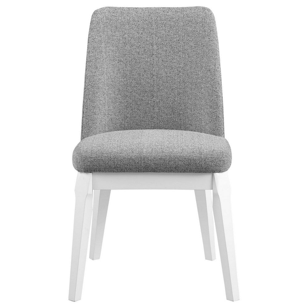 Risa Dining Side Chair Set of 2, Tall Back and Splayed Legs, Gray -BM329114