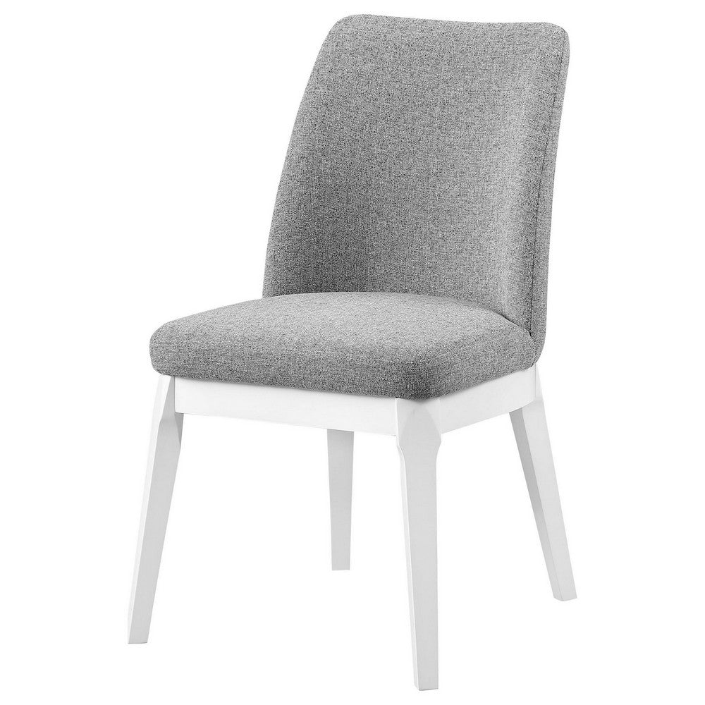 Risa Dining Side Chair Set of 2, Tall Back and Splayed Legs, Gray -BM329114