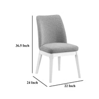 Risa Dining Side Chair Set of 2, Tall Back and Splayed Legs, Gray -BM329114