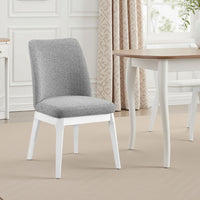 Risa Dining Side Chair Set of 2, Tall Back and Splayed Legs, Gray -BM329114