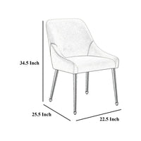 Maya Dining Side Chair Set of 2, Slope Arms, Black Metal, Cognac Brown -BM329124