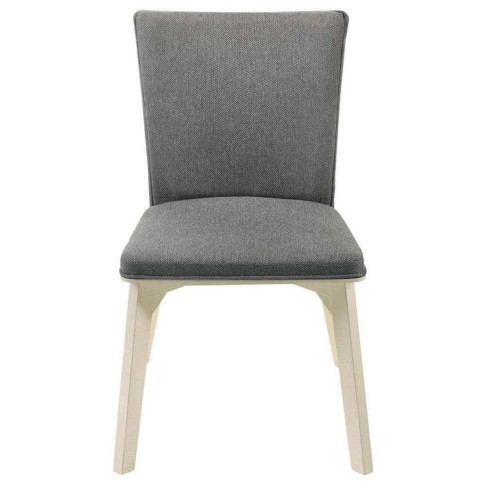 Loxy Dining Side Chair Set of 2, Square Legs and Levelers, Gray Velvet -BM329139