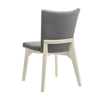 Loxy Dining Side Chair Set of 2, Square Legs and Levelers, Gray Velvet -BM329139
