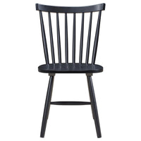 Halie Dining Side Chair Set of 2, Spindle Back, Black Asian Hardwood -BM329142