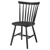 Halie Dining Side Chair Set of 2, Spindle Back, Black Asian Hardwood -BM329142