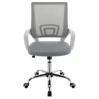 Fera Rolling Office Chair, Adjustable Chrome Base, Gray Mesh Fabric -BM329150