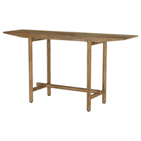 Arius Sofa Console Table, 57 Inch Slim Rectangular Brown Mango Wood -BM329153