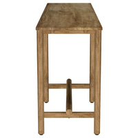 Arius Sofa Console Table, 57 Inch Slim Rectangular Brown Mango Wood -BM329153