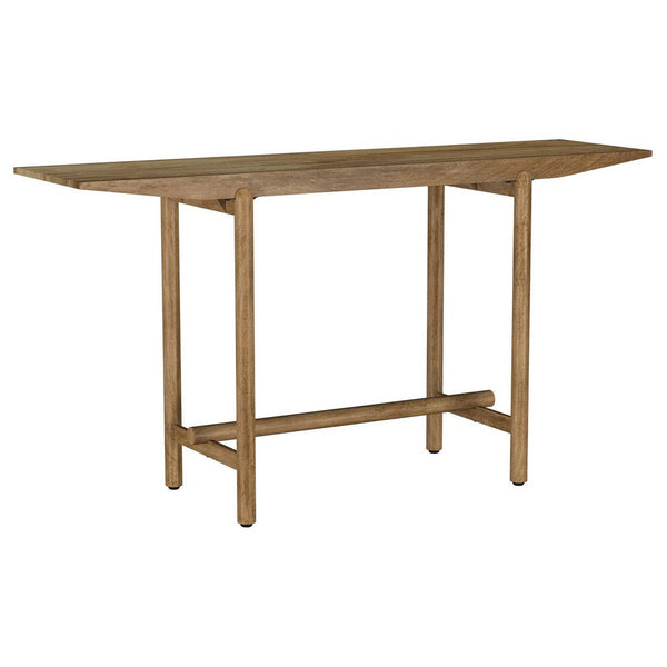 Arius Sofa Console Table, 57 Inch Slim Rectangular Brown Mango Wood -BM329153