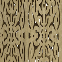 Ores Accent Side Table with Intricate Carvings, Brown Mango Wood -BM329154