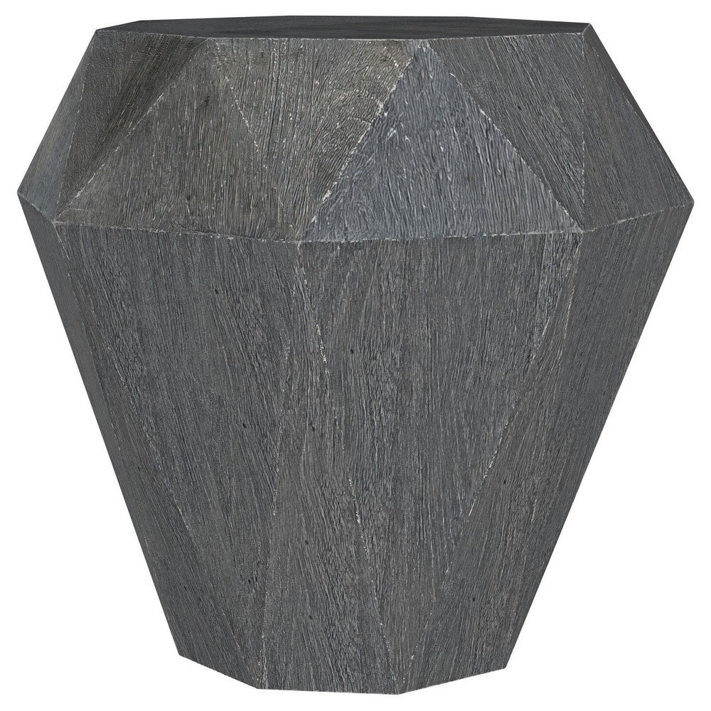 Cinti Accent Side Table, Gemstone Shape, Natural Gray Mango Wood -BM329157
