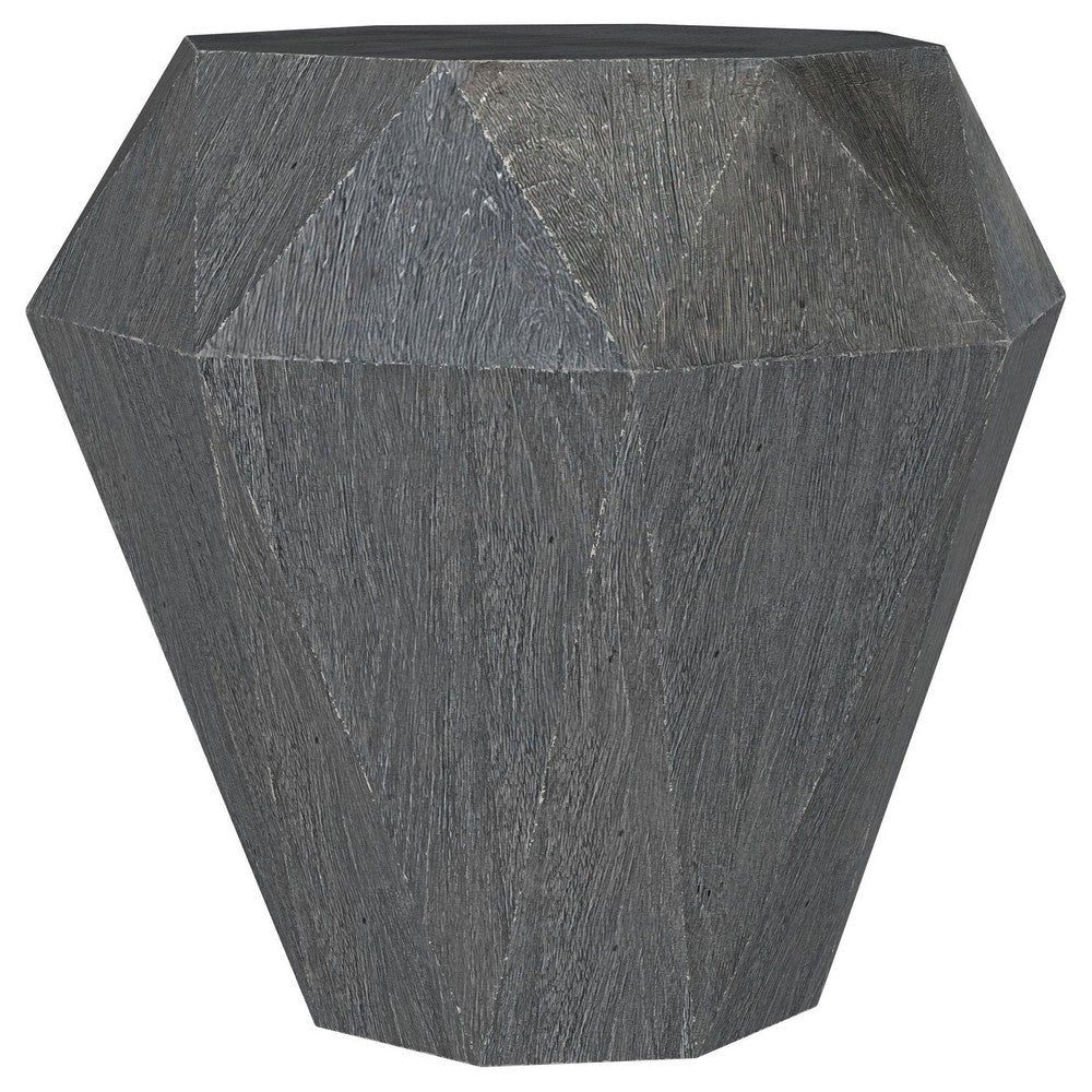 Cinti Accent Side Table, Gemstone Shape, Natural Gray Mango Wood -BM329157