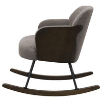 Perry Accent Rocking Chair, Modern Walnut Brown Bentwood, Gray Boucle -BM329175