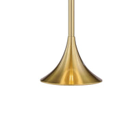 Mikka Table Lamp, Pull-Chain, Gold Flared Pedestal Base, Beige Fabric -BM329184