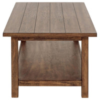 Ayne Coffee Table, 1 Shelf, Distressed Brown Wood Frame, 47 Inch -BM329190