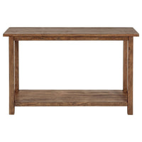 Ayne Console Table, 1 Shelf, Distressed Brown Wood Frame, 47 Inch -BM329191