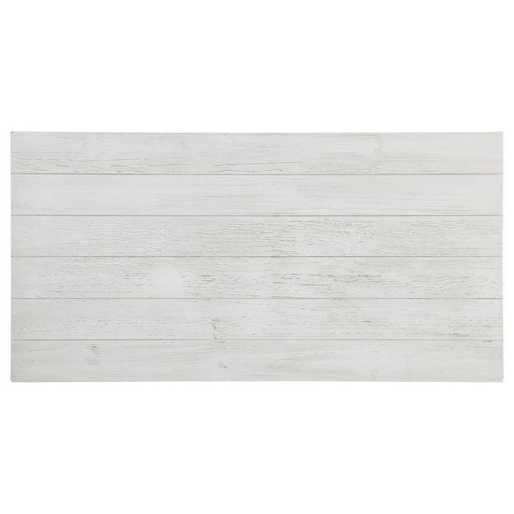 Ayne Coffee Table, 1 Bottom Shelf, Distressed White Wood, 47 Inch -BM329194