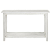 Ayne Console Table, 1 Bottom Shelf, Distressed White Wood, 47 Inch -BM329195