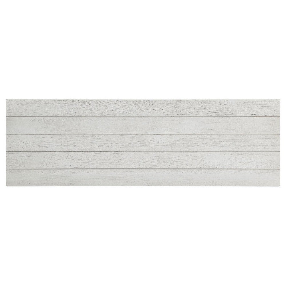 Ayne Console Table, 1 Bottom Shelf, Distressed White Wood, 47 Inch -BM329195