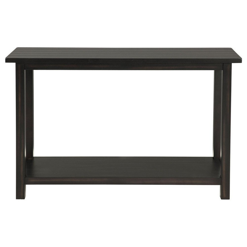 Ayne Console Table, 1 Bottom Shelf, Classic Black Wood Frame, 47 Inch -BM329199