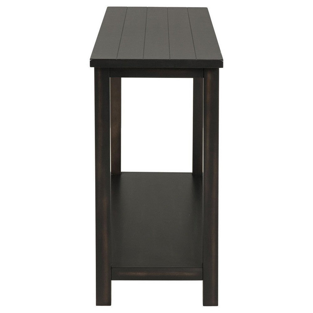 Ayne Console Table, 1 Bottom Shelf, Classic Black Wood Frame, 47 Inch -BM329199