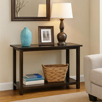 Ayne Console Table, 1 Bottom Shelf, Classic Black Wood Frame, 47 Inch -BM329199