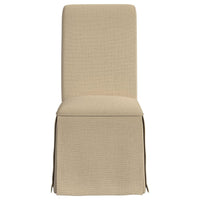 Shaw Dining Chair Set of 2, Tall Rolled Back and Skirted Base, Beige -BM329275