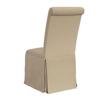 Shaw Dining Chair Set of 2, Tall Rolled Back and Skirted Base, Beige -BM329275