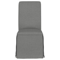 Shaw Dining Chair Set of 2, Tall Rolled Back and Skirted Base, Gray -BM329277