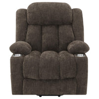 Limi Power Lift Recliner Chair, Dark Brown, USB Port, Cupholders -BM329617