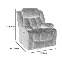 Limi Power Lift Recliner Chair, Camel Brown, USB Port, Cupholders -BM329618