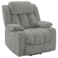 Limi Power Lift Recliner Chair, Light Gray, USB Port, Cupholders -BM329619
