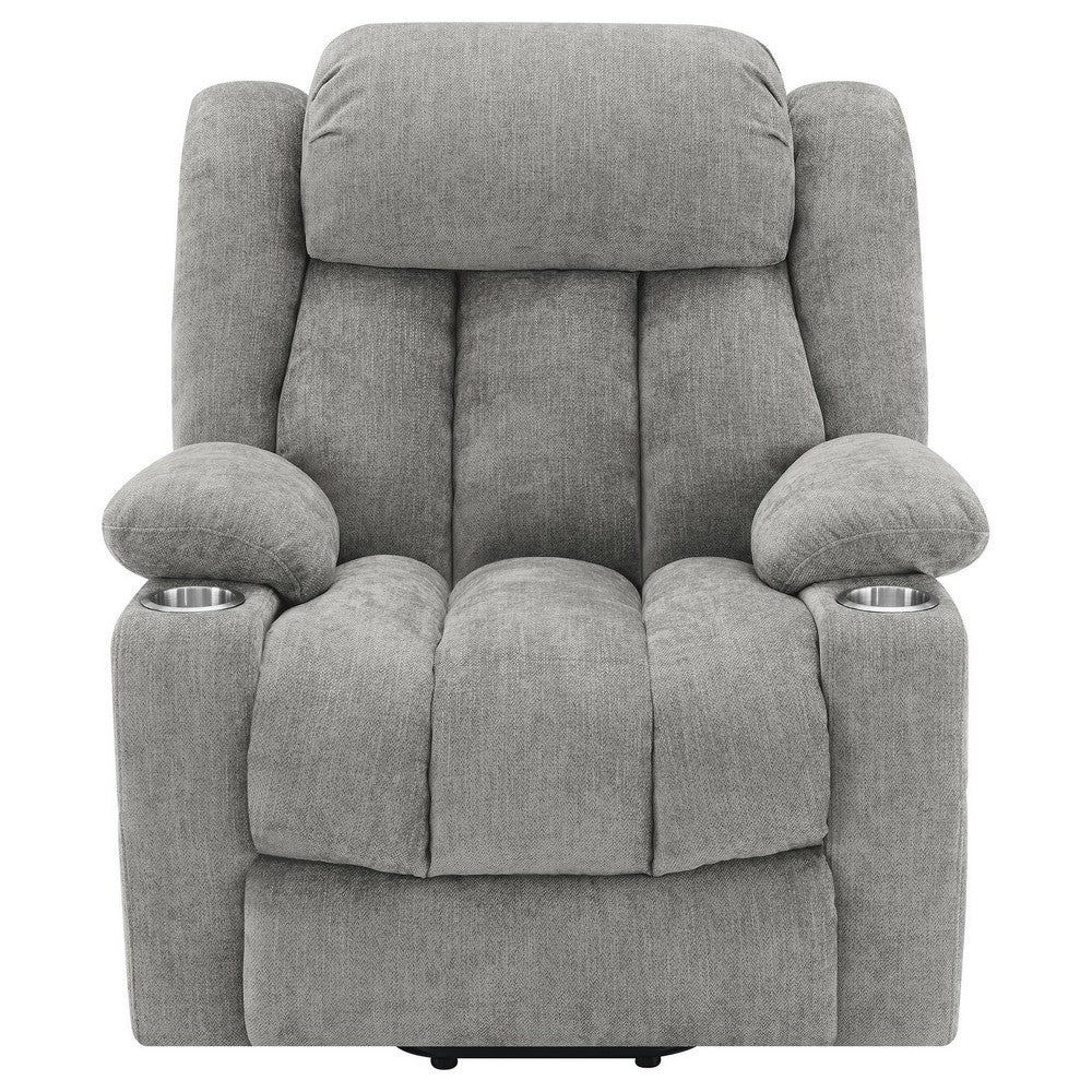 Limi Power Lift Recliner Chair, Light Gray, USB Port, Cupholders -BM329619