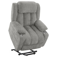 Limi Power Lift Recliner Chair, Light Gray, USB Port, Cupholders -BM329619