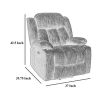Limi Power Lift Recliner Chair, Light Gray, USB Port, Cupholders -BM329619