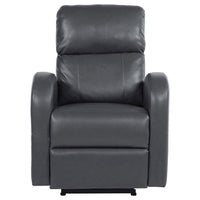 Nami Power Recliner Chair, Rich Gray Faux Leather, Plush Pillow Back -BM329621