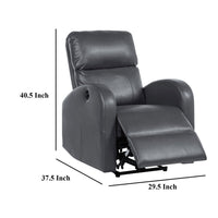 Nami Power Recliner Chair, Rich Gray Faux Leather, Plush Pillow Back -BM329621