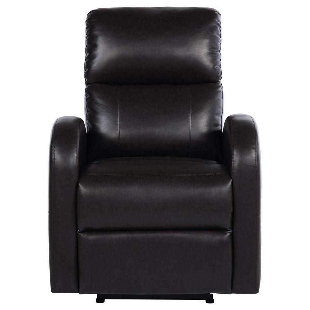 Nami Power Recliner Chair, Plush Cushioned Espresso Brown Faux Leather -BM329622