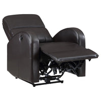 Nami Power Recliner Chair, Plush Cushioned Espresso Brown Faux Leather -BM329622