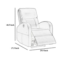 Nami Power Recliner Chair, Plush Cushioned Espresso Brown Faux Leather -BM329622