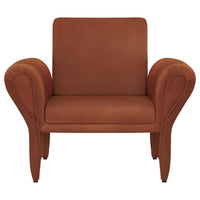 Lione Accent Armchair, Contemporary Rolled Flared Arms, Rust Brown -BM329626