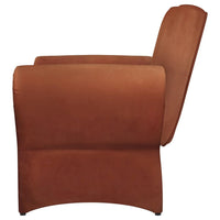 Lione Accent Armchair, Contemporary Rolled Flared Arms, Rust Brown -BM329626