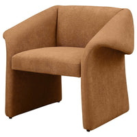 Allena Accent Chair, Contemporary Sloped Arms, Honey Orange Fabric -BM329627