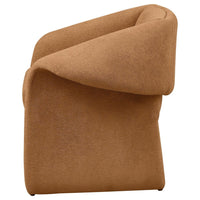 Allena Accent Chair, Contemporary Sloped Arms, Honey Orange Fabric -BM329627