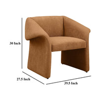 Allena Accent Chair, Contemporary Sloped Arms, Honey Orange Fabric -BM329627